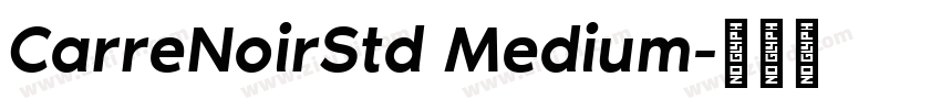 CarreNoirStd Medium字体转换